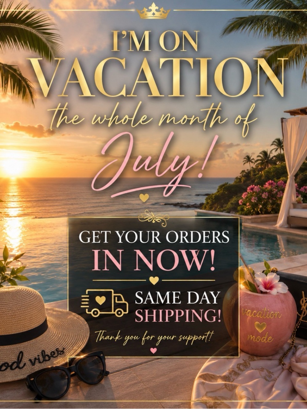 Vacation Announcement 🩷🩷